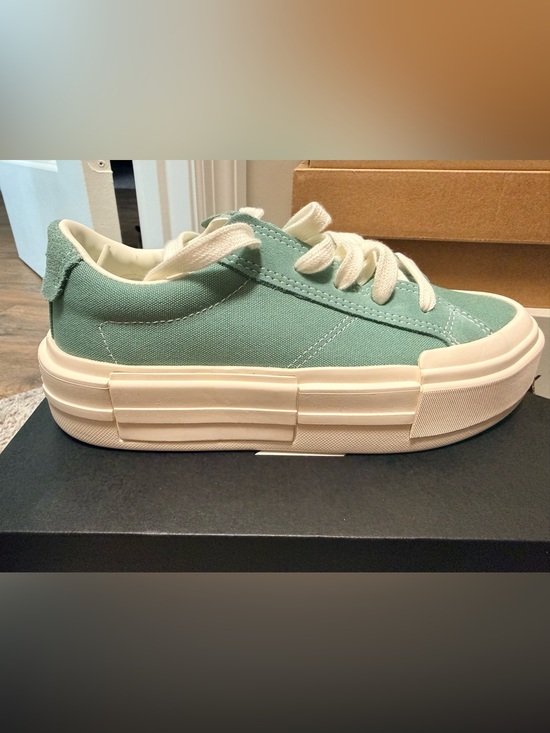 Converse Shoes - Converse Platform Low Top Sneakers in Sage Green and Cream